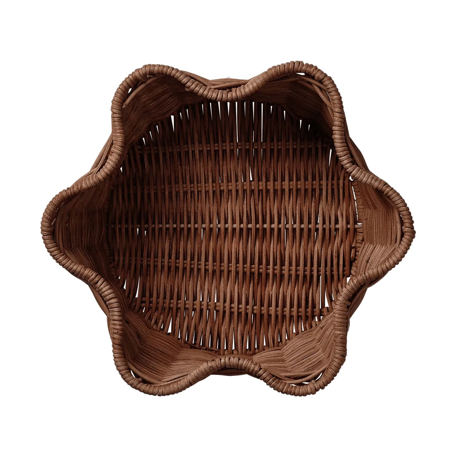 Rattan Round kurv, Mørk brun, 23 cm Pick a Poppy