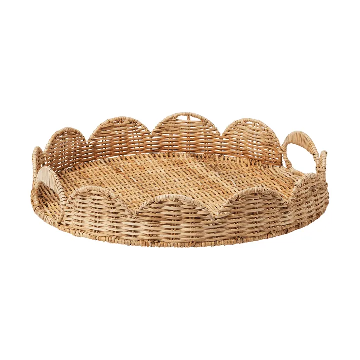 Round Scallop brett - Natural, 40 cm - Pick a Poppy