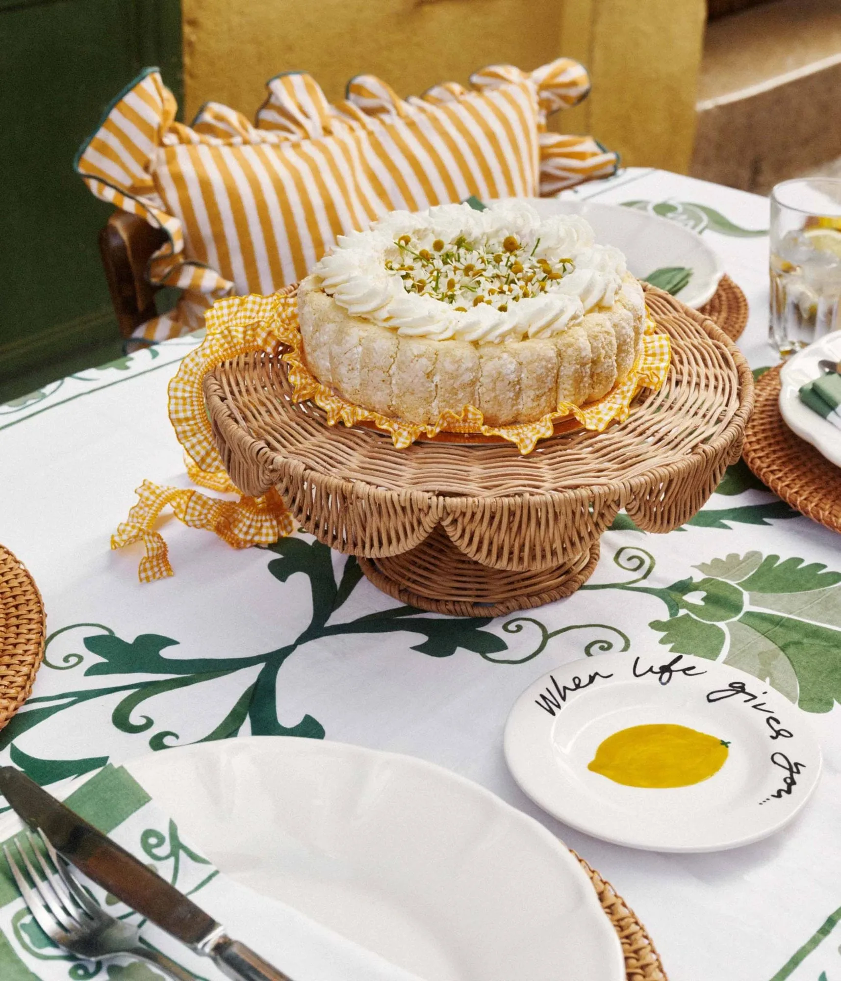 Scallop Cake serveringsfat, Natural, 30x12 cm Pick a Poppy