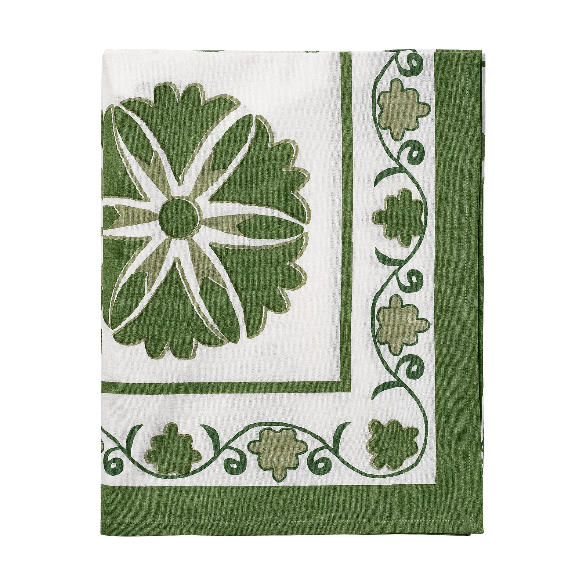 Suzani duk, Green, 350x150 cm Pick a Poppy