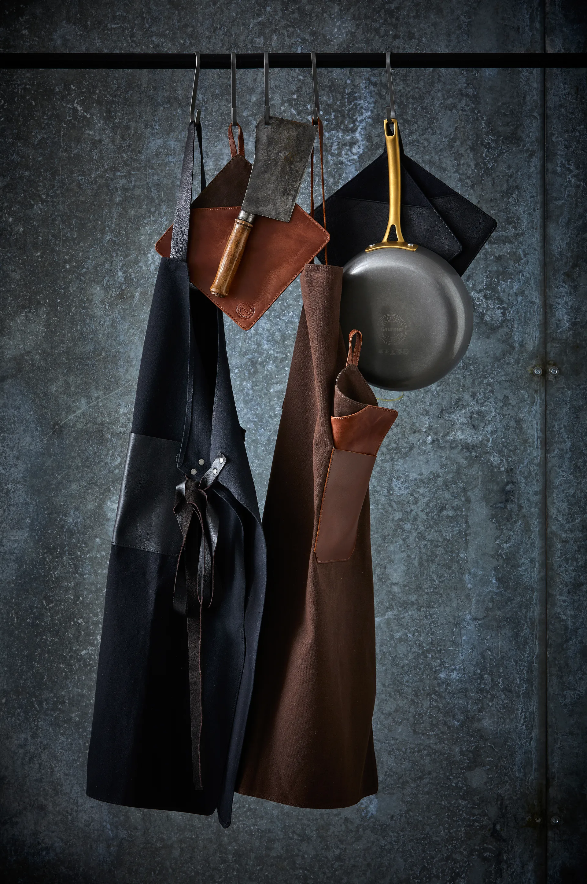 Pillivuyt Gourmet gryteklut 20,5 x 20,5 cm 2-pakning, Brunt skinn Pillivuyt