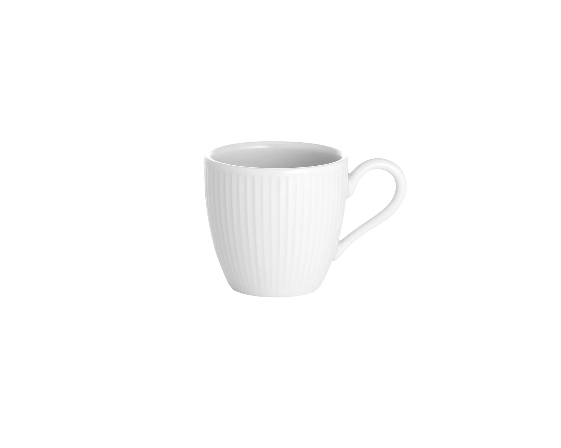Pillivuyt Plissé espressokopp 9 cl, Hvit Pillivuyt