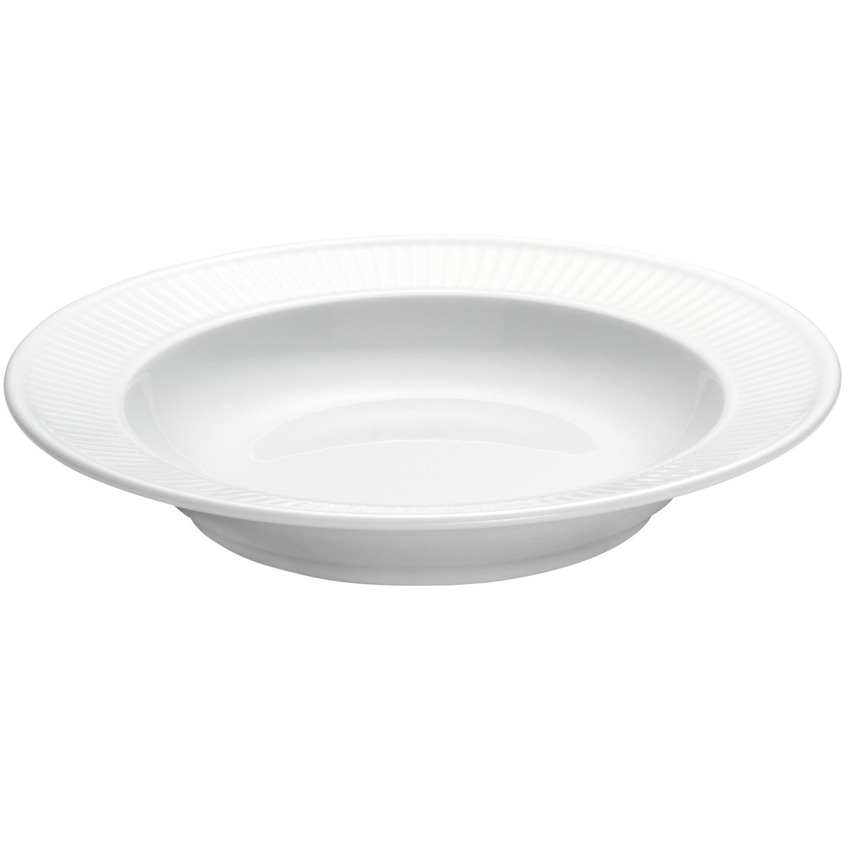 Plissé dyp tallerken Ø 22cm Hvit