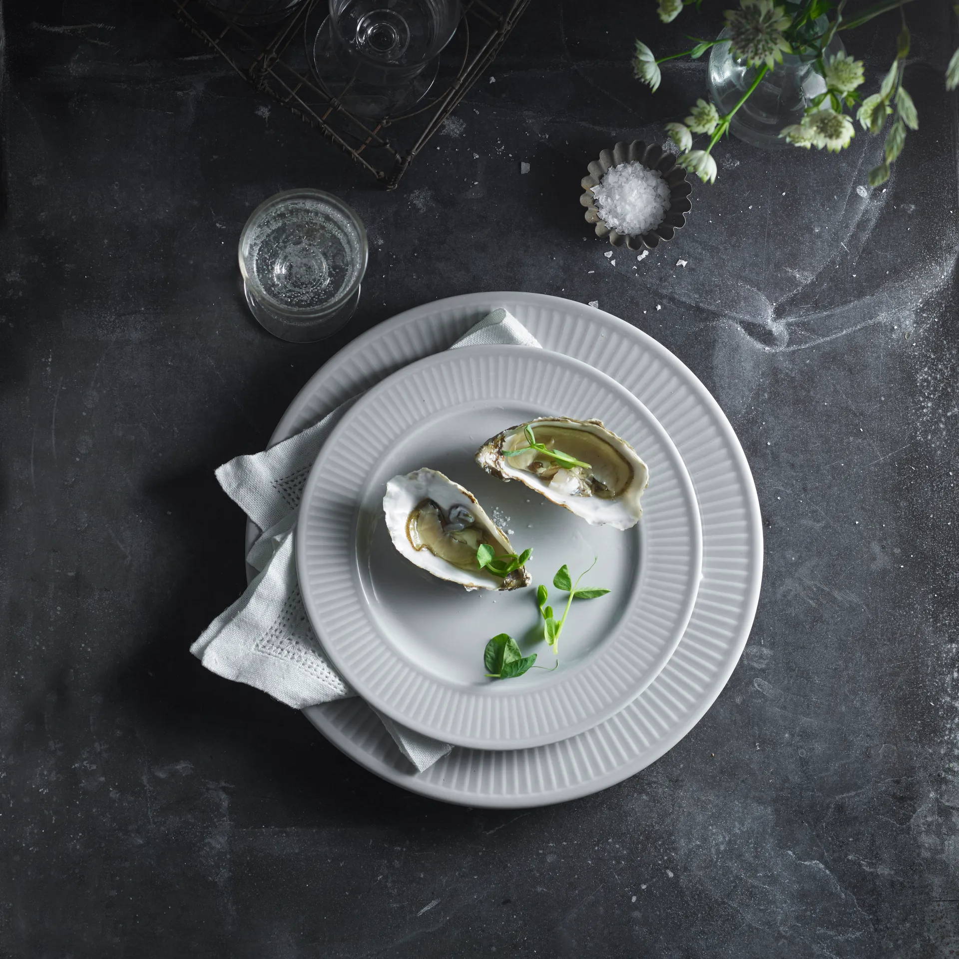 Plissé tallerken Ø 28 cm, Hvit Pillivuyt