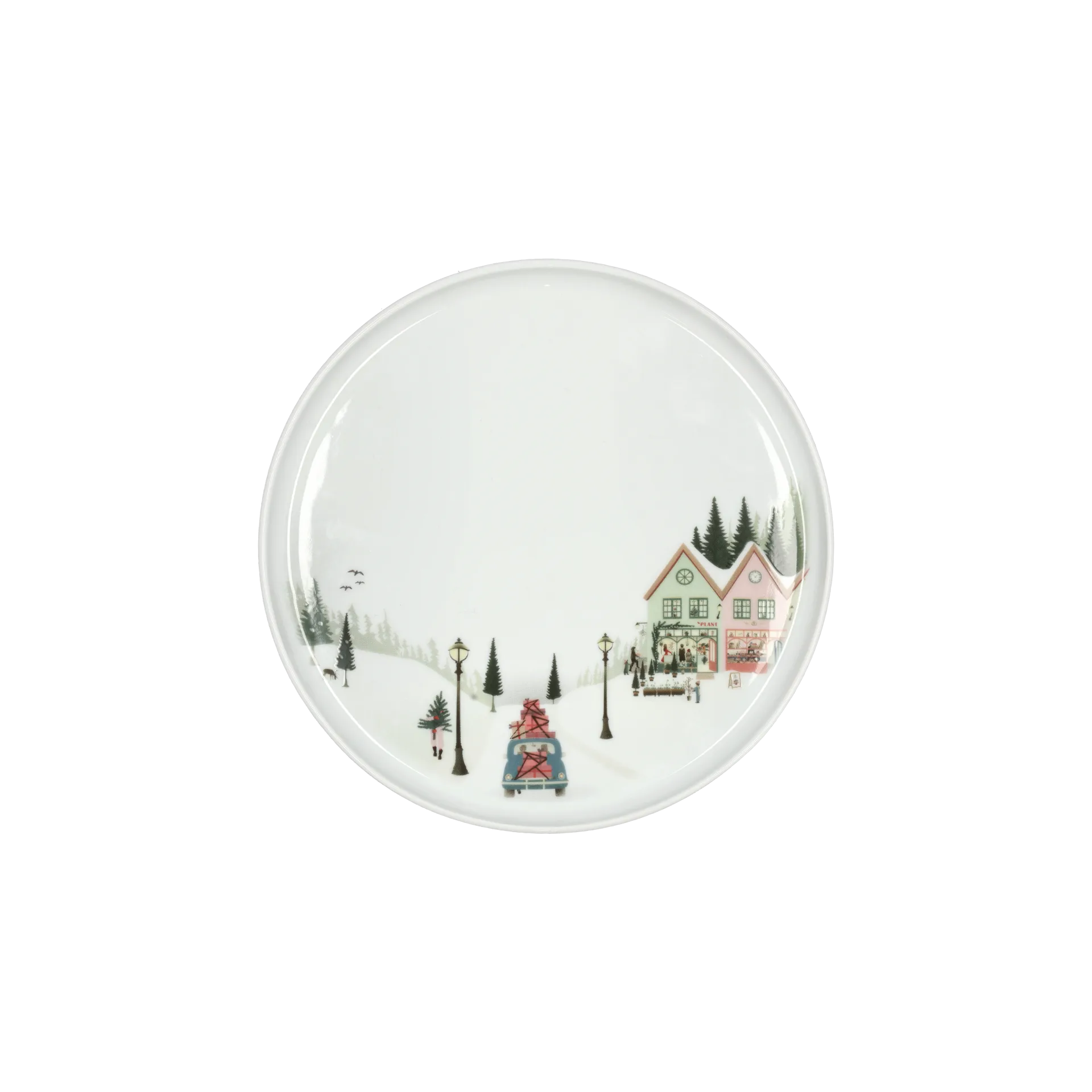 Tallerken flat rett kant Vinter 20 cm, Hvit Pillivuyt