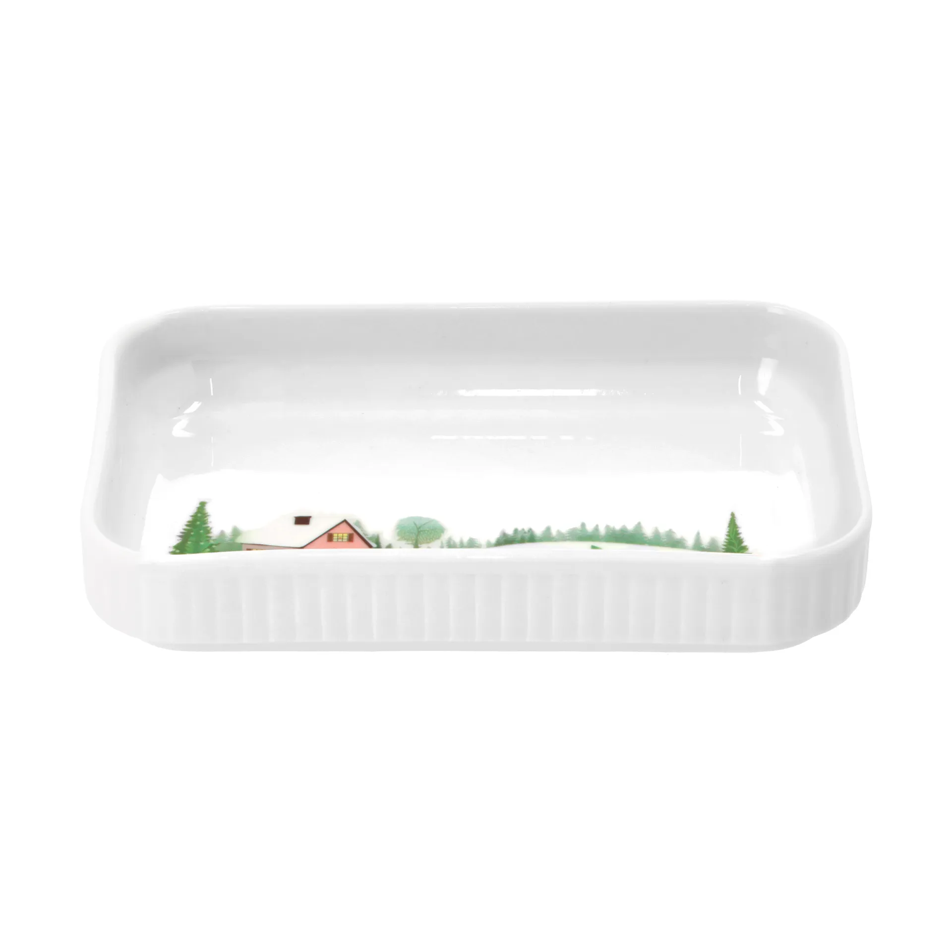 Vinter fat 12x18 cm, Hvit Pillivuyt