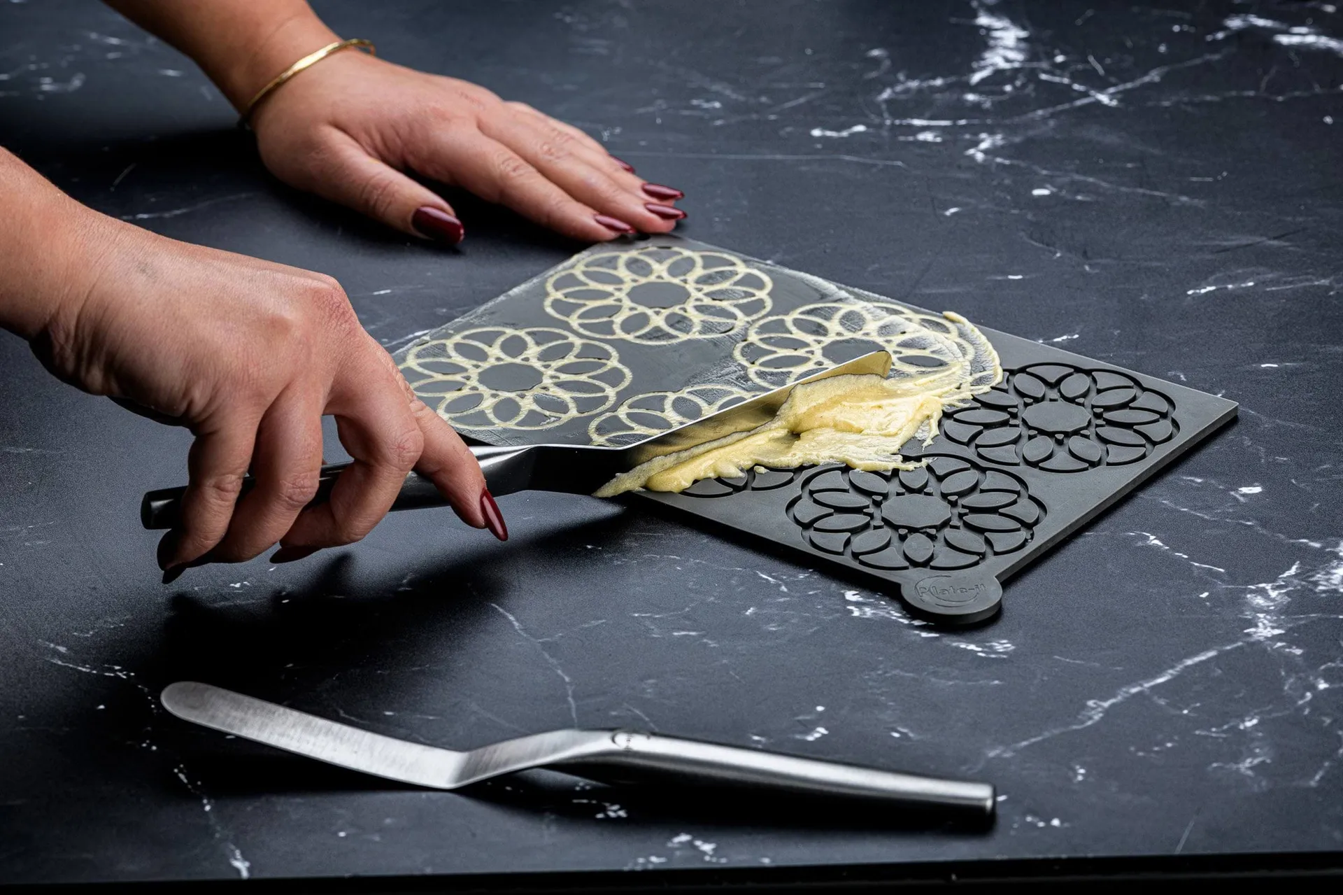 Plate-it stekespade, Rustfritt stål, 3 deler Plate It