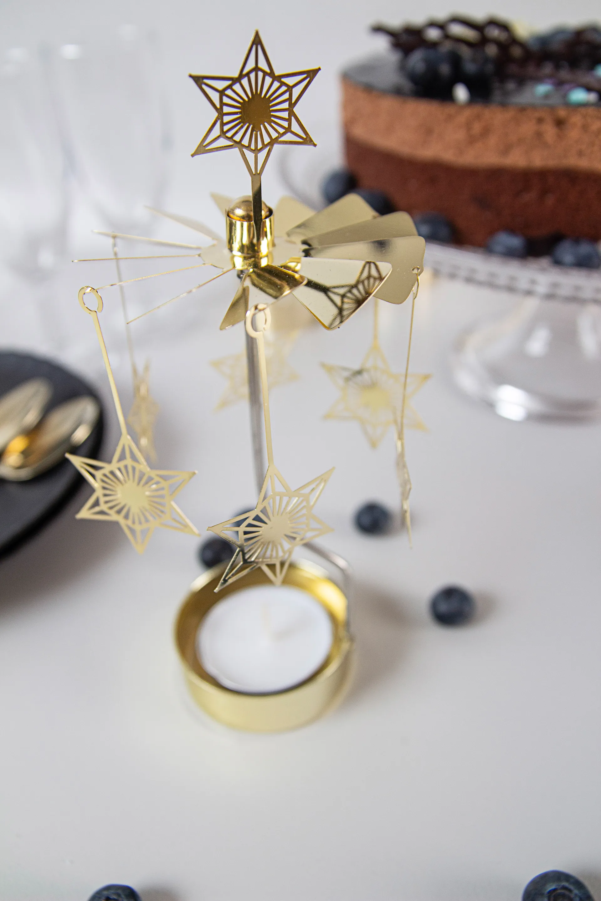 Art Deco stjerne englespill, Gull Pluto Design