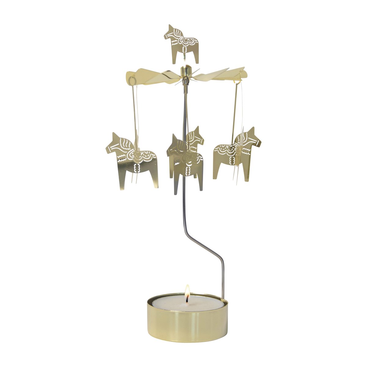Pluto Design Engelspill dalahest stort 25 cm Gull