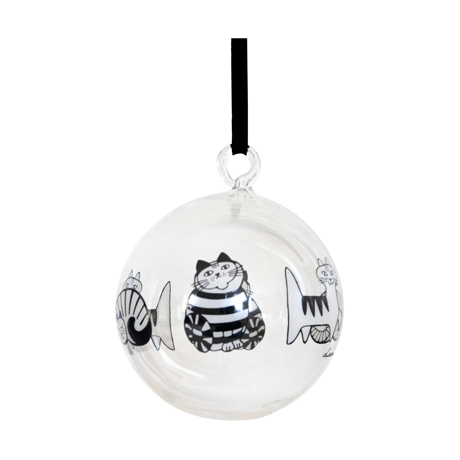 Lisa Larson katter juletrekule, White-black Pluto Design