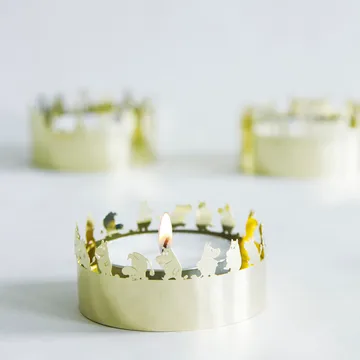 Mummi etset lyseholder - Gull - Pluto Design