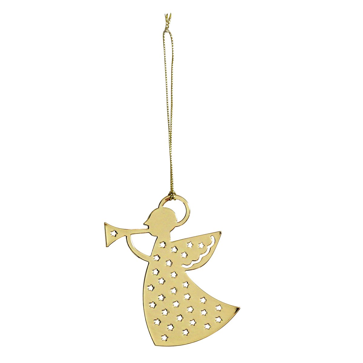 Pluto Design Pluto juletrepynt, metall Trumpetengel, gullfarget