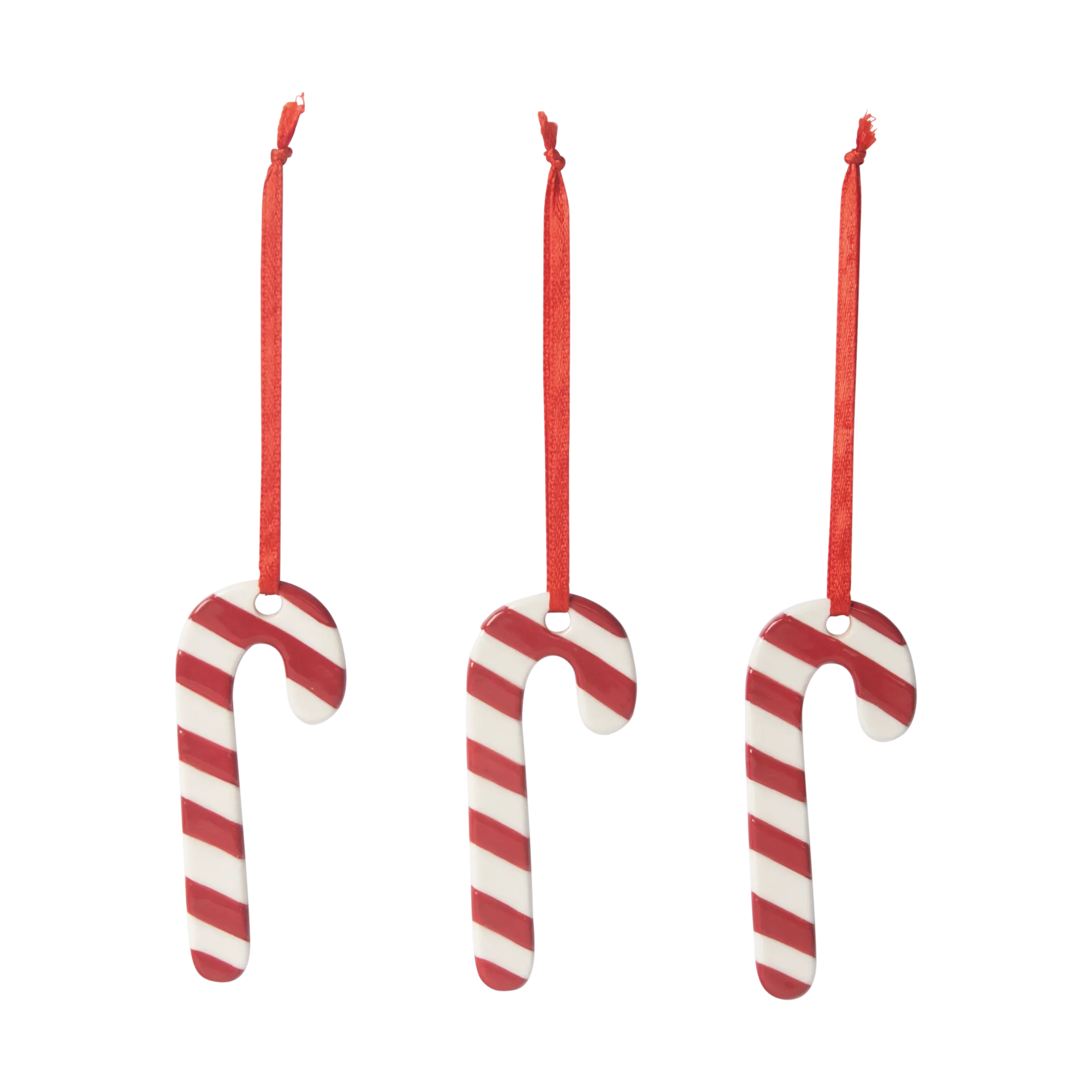 Polkagris juletreanheng 3-pakning, Hvit-rød Pluto Design