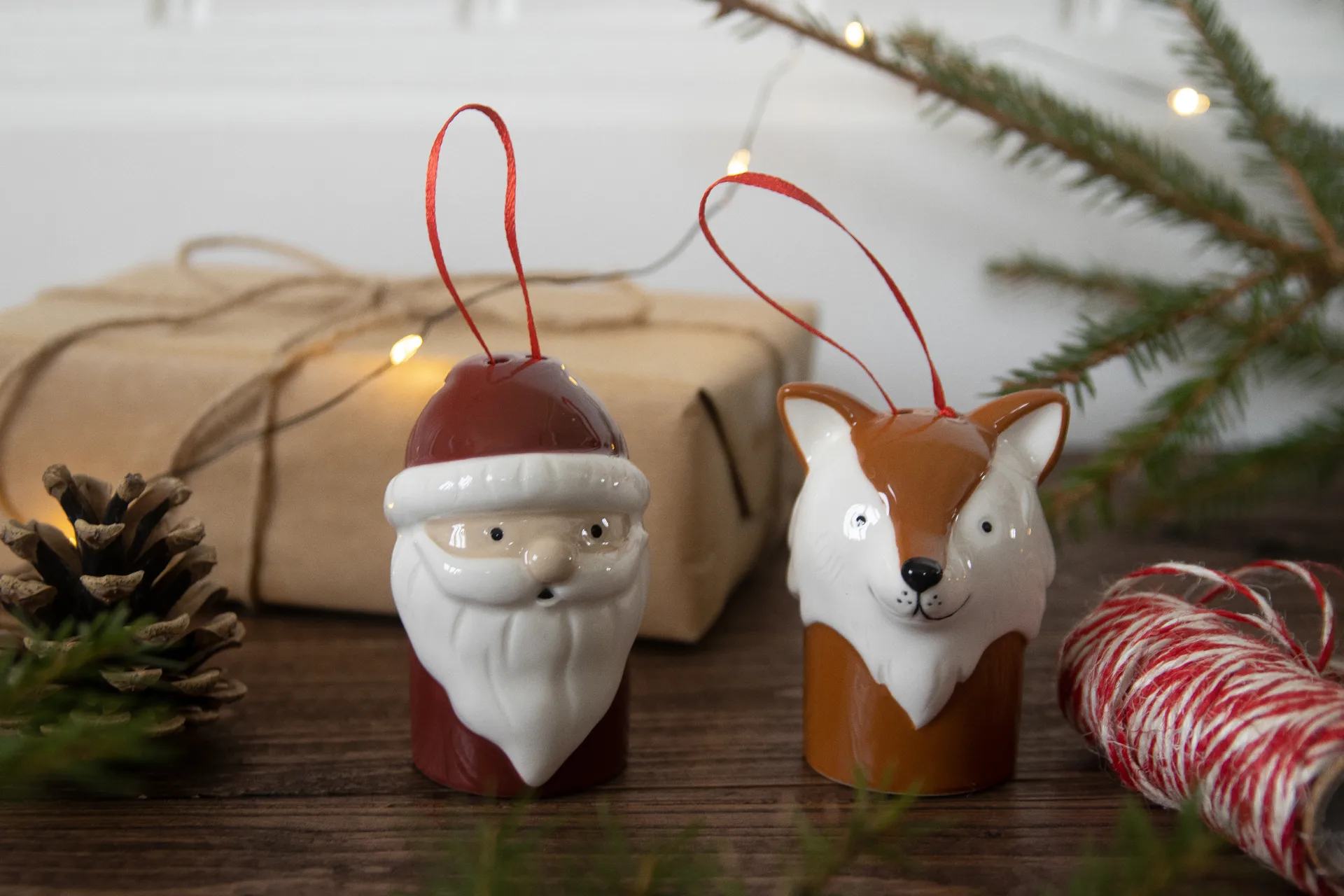 Rev juletreanheng, Hvit-brun Pluto Design