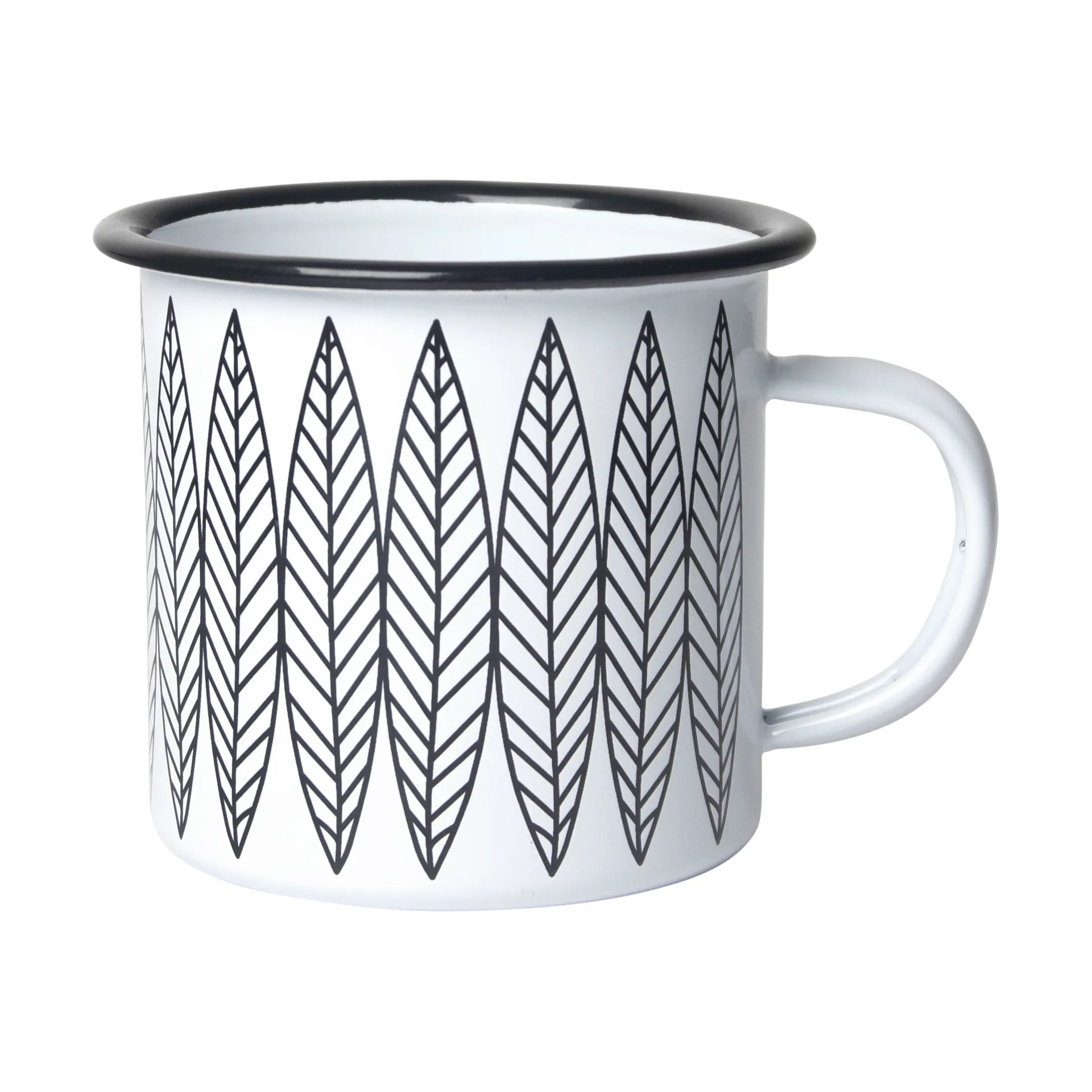 Salix emaljekrus, Hvit-svart Pluto Design