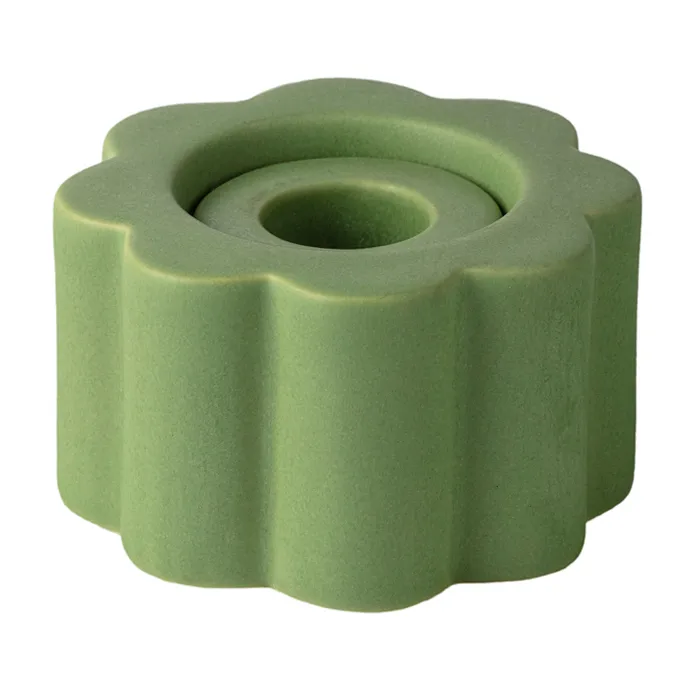 PotteryJo Birgit vase/lysestake 5 cm Olive