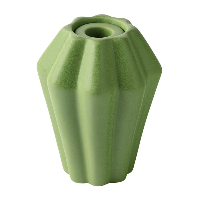 PotteryJo Birgit vase/lysholder 14 cm Olive