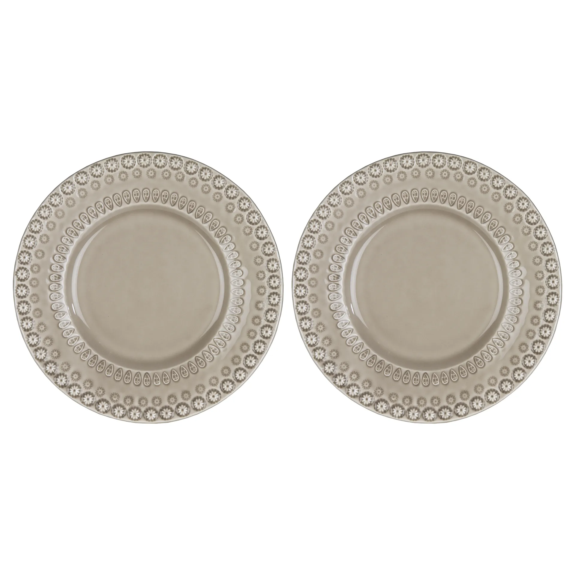 Daisy desserttallerken Ø22 cm 2-stk., Greige (beige) PotteryJo