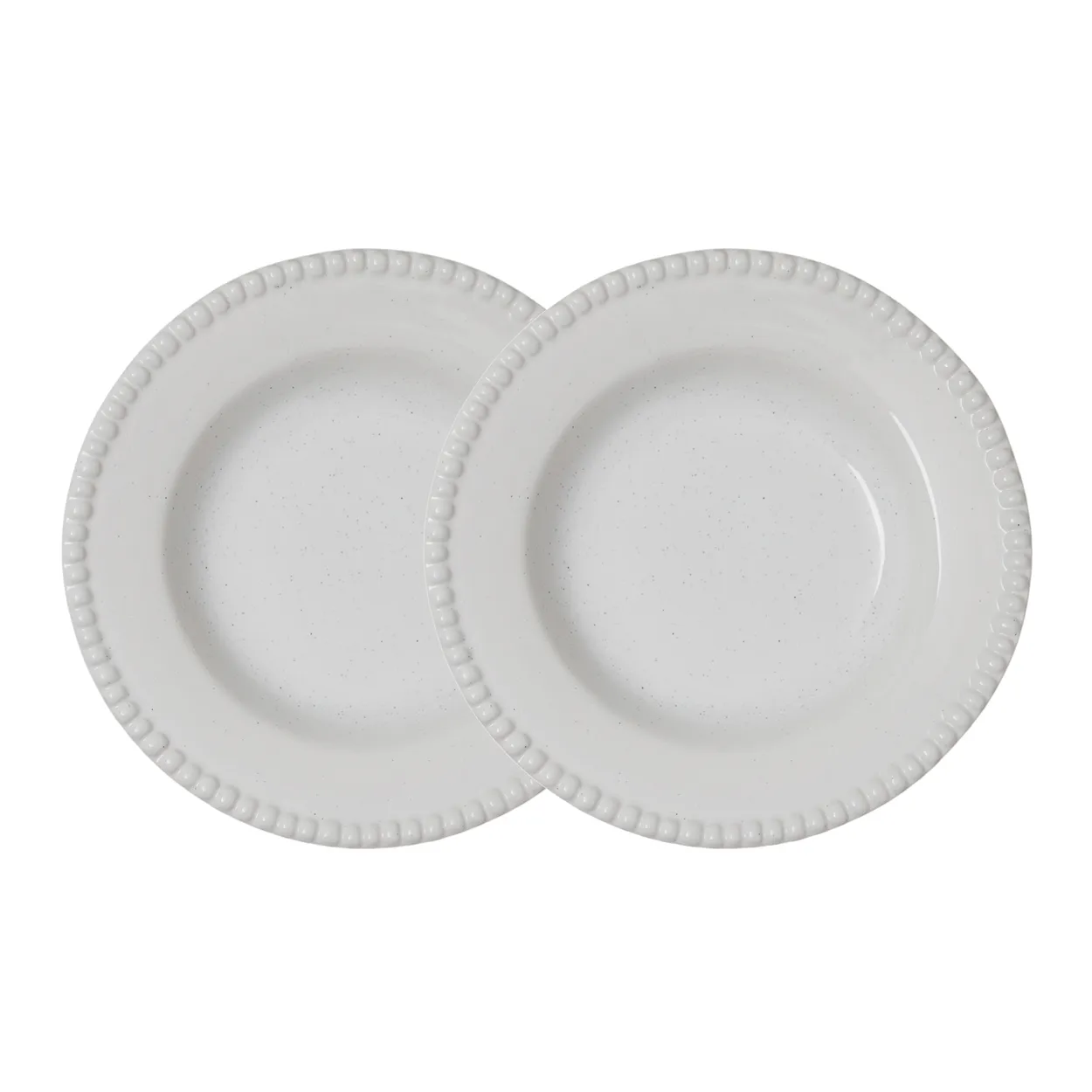 PotteryJo Daria dyp tallerken Ø26 cm 2-stk. Cotton white shiny