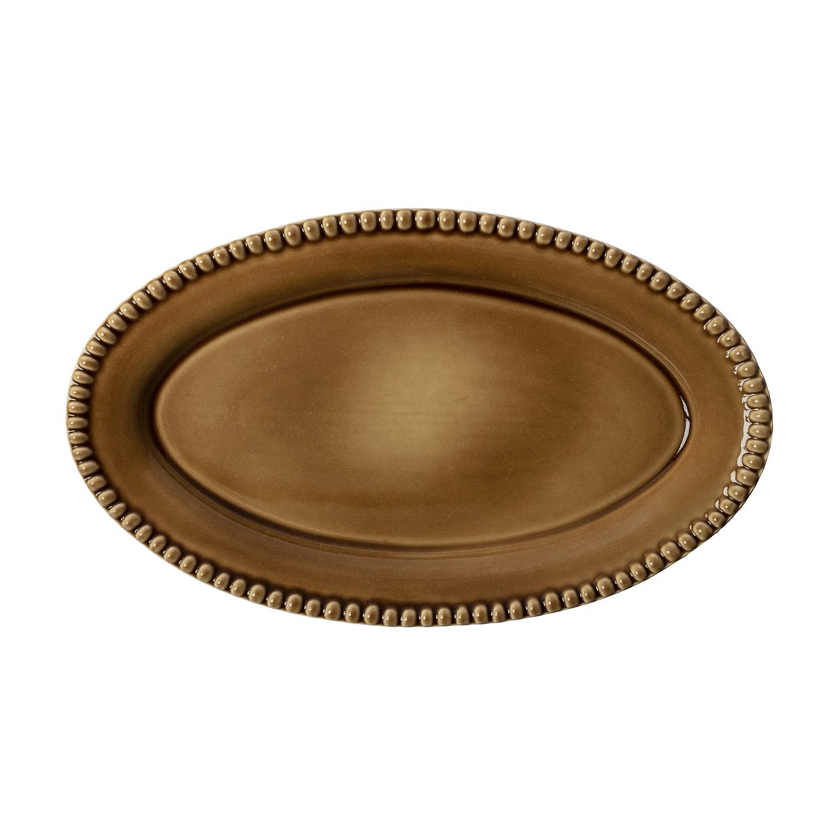 PotteryJo - Daria ovalt serveringsfat 35 cm umbra