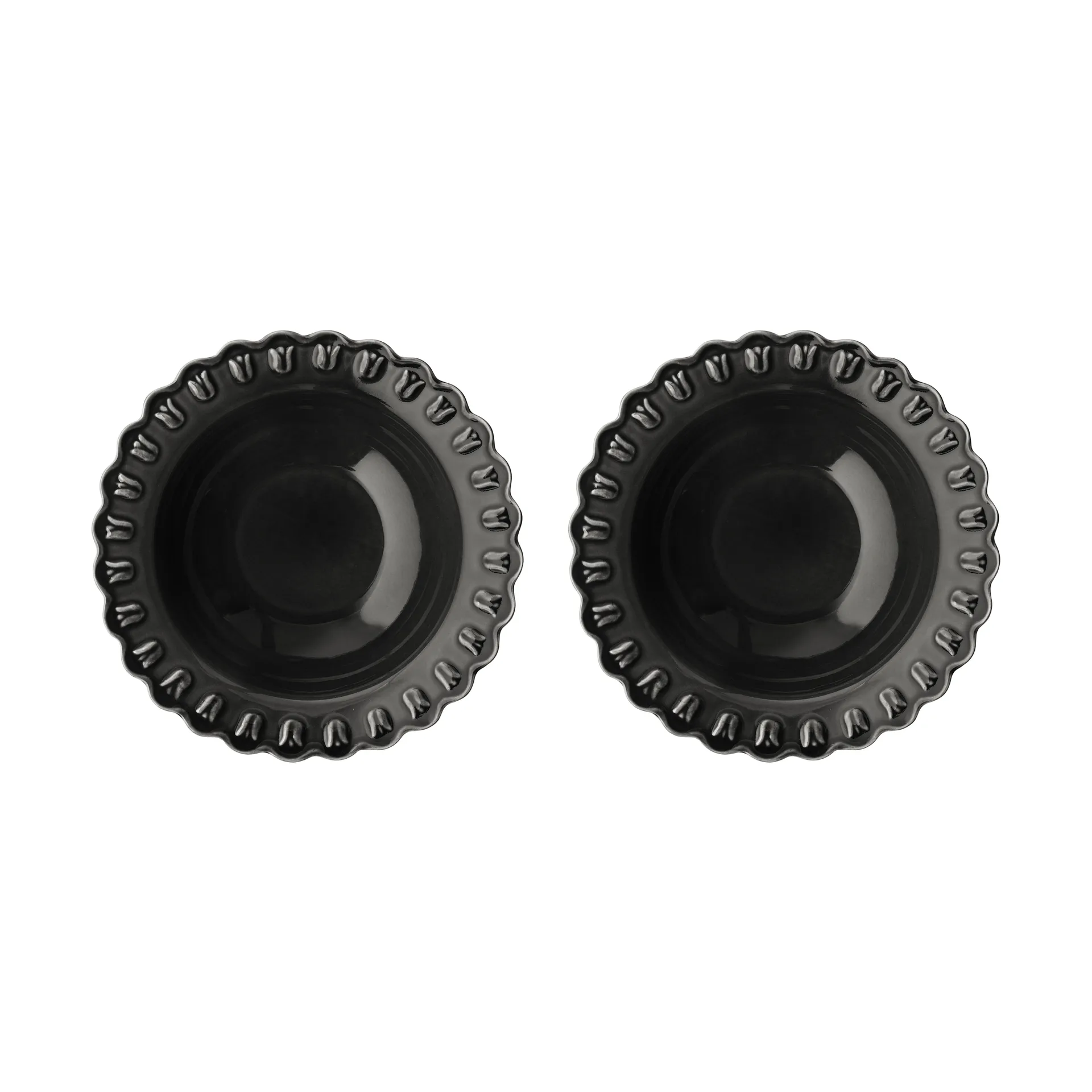 Tulipa dyp tallerken Ø23 cm 2-pack, Almost black PotteryJo