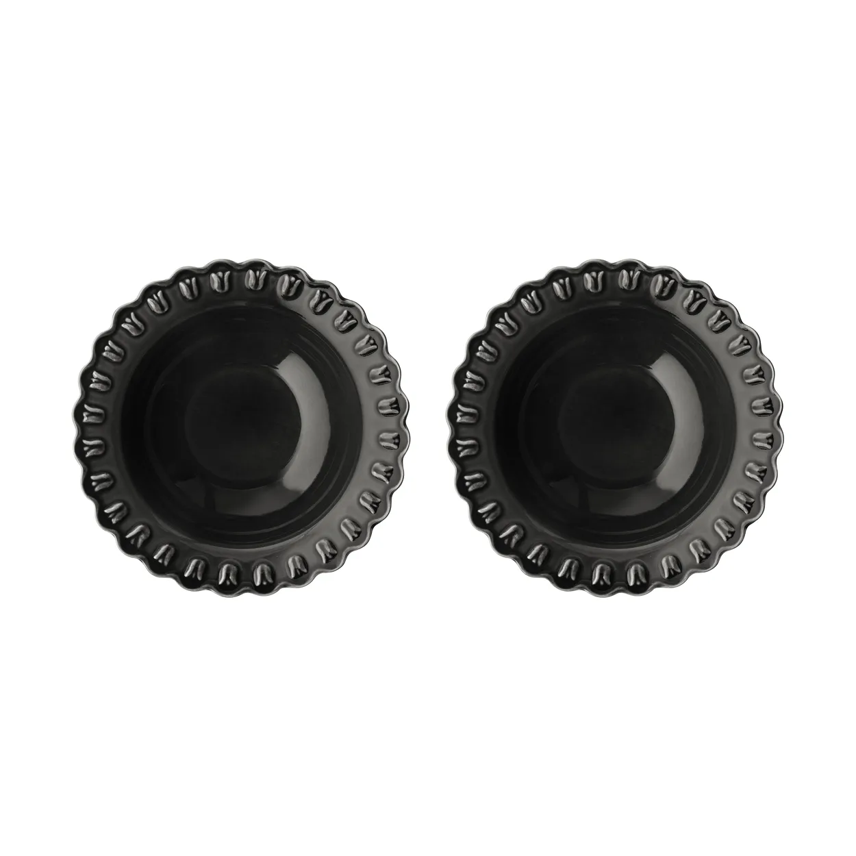 PotteryJo Tulipa dyp tallerken Ø23 cm 2-pack Almost black