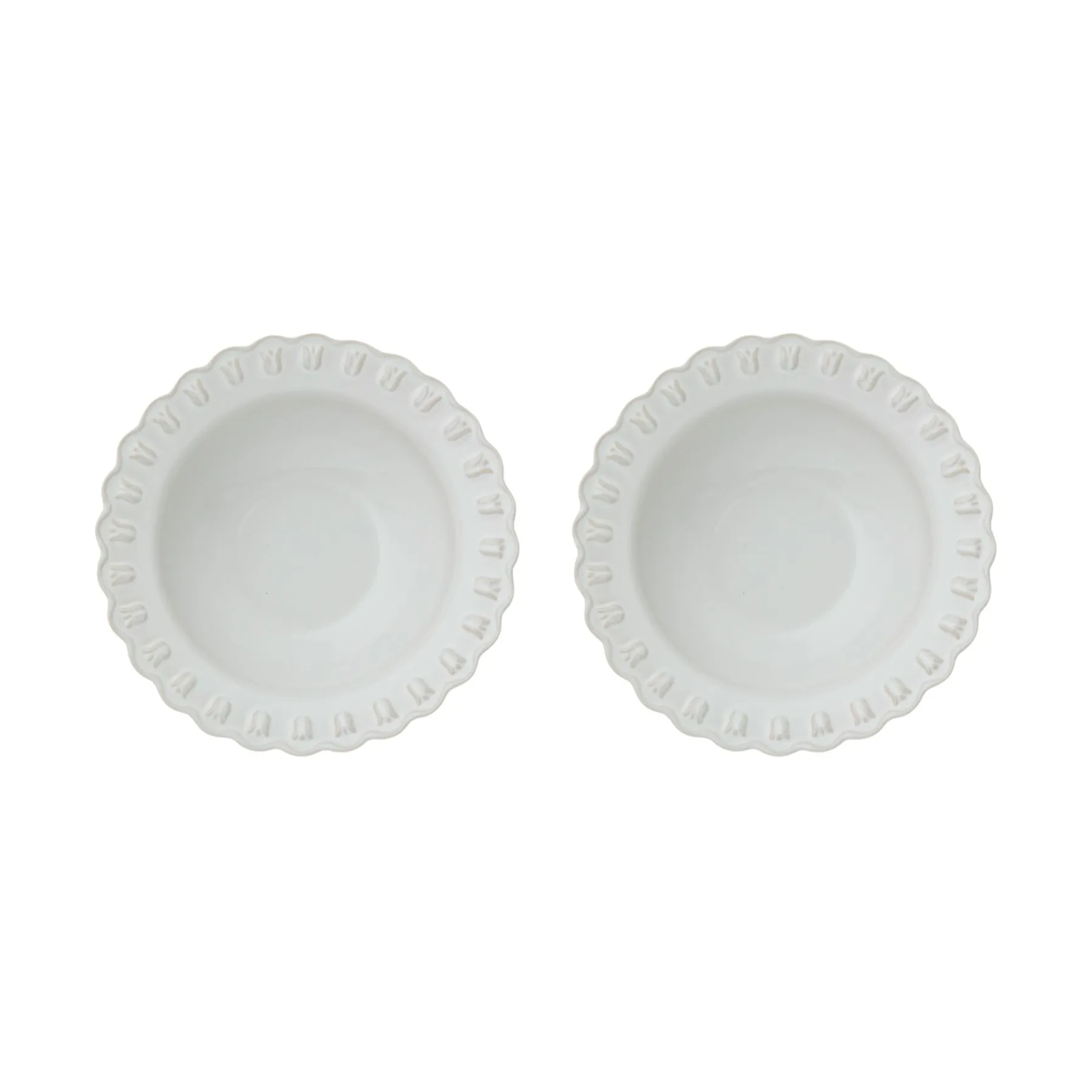 Tulipa dyp tallerken Ø23 cm 2-pack, White PotteryJo
