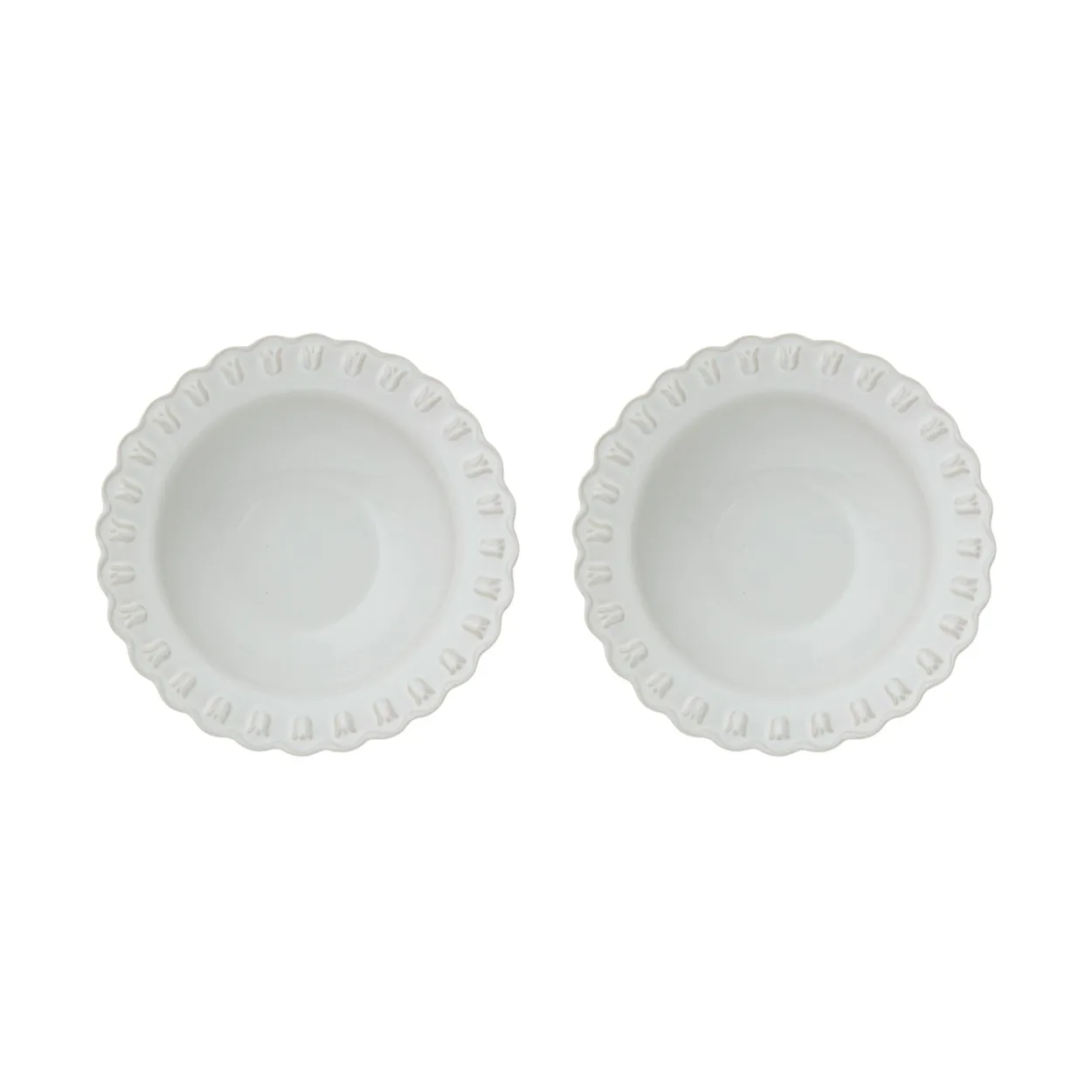 PotteryJo Tulipa dyp tallerken Ø23 cm 2-pack White