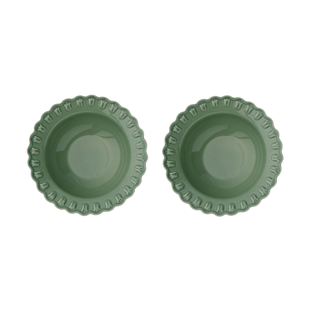 PotteryJo - Tulipa dyp tallerken 23 cm 2 stk verona green