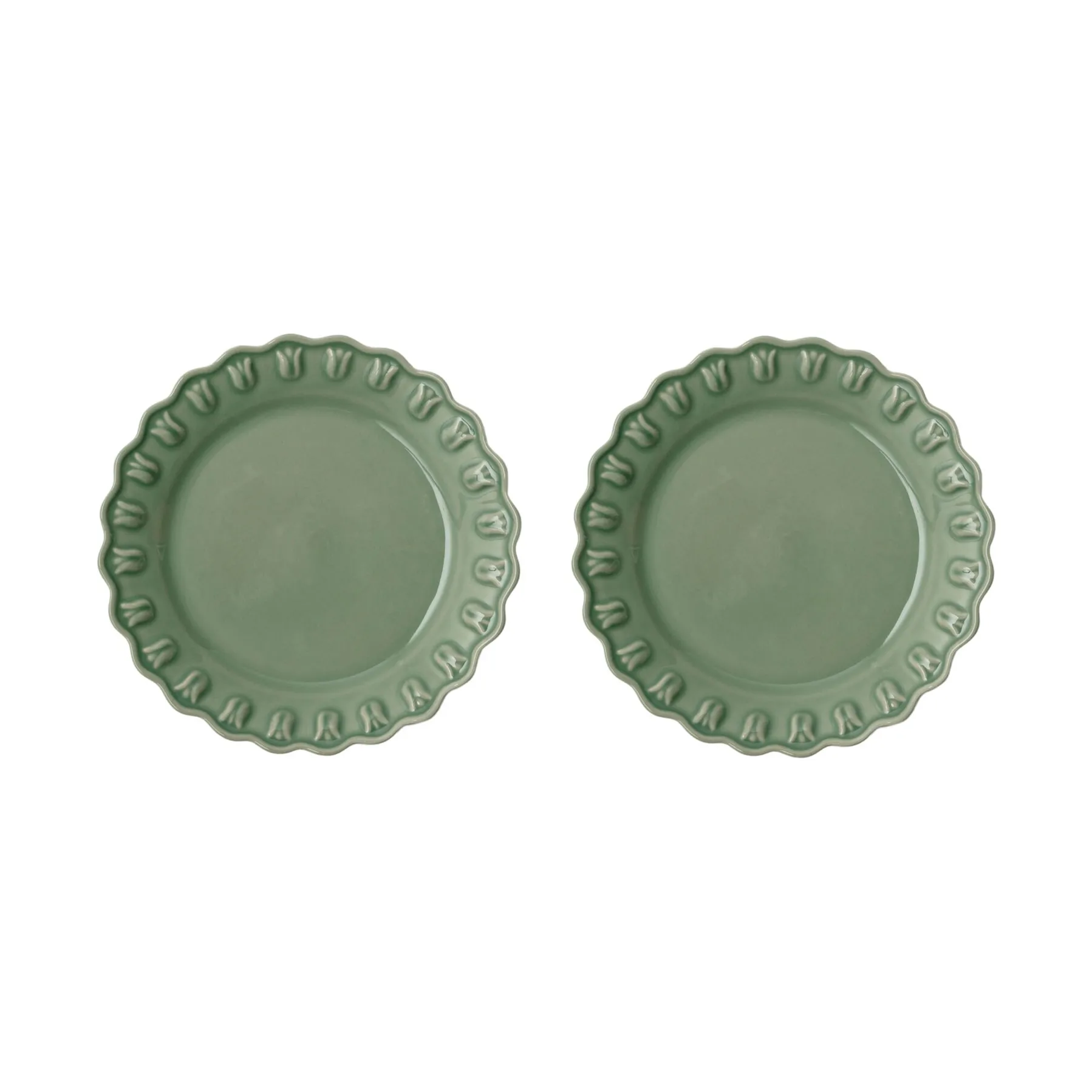 Tulipa tallerken Ø20 cm 2-pack, Verona green PotteryJo