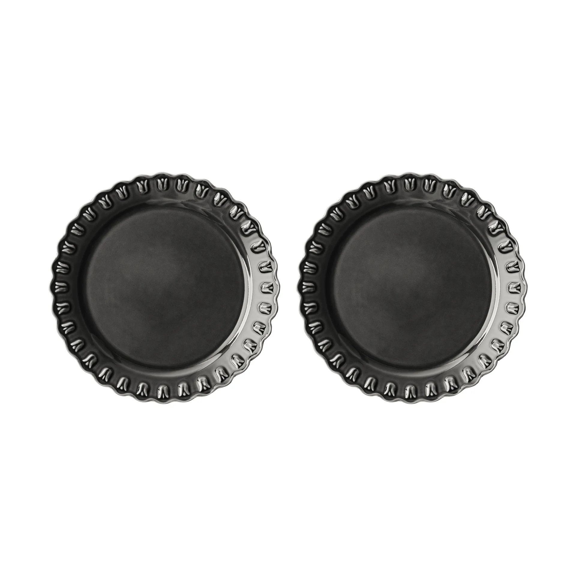 Tulipa tallerken Ø26 cm 2-pack, Almost black PotteryJo