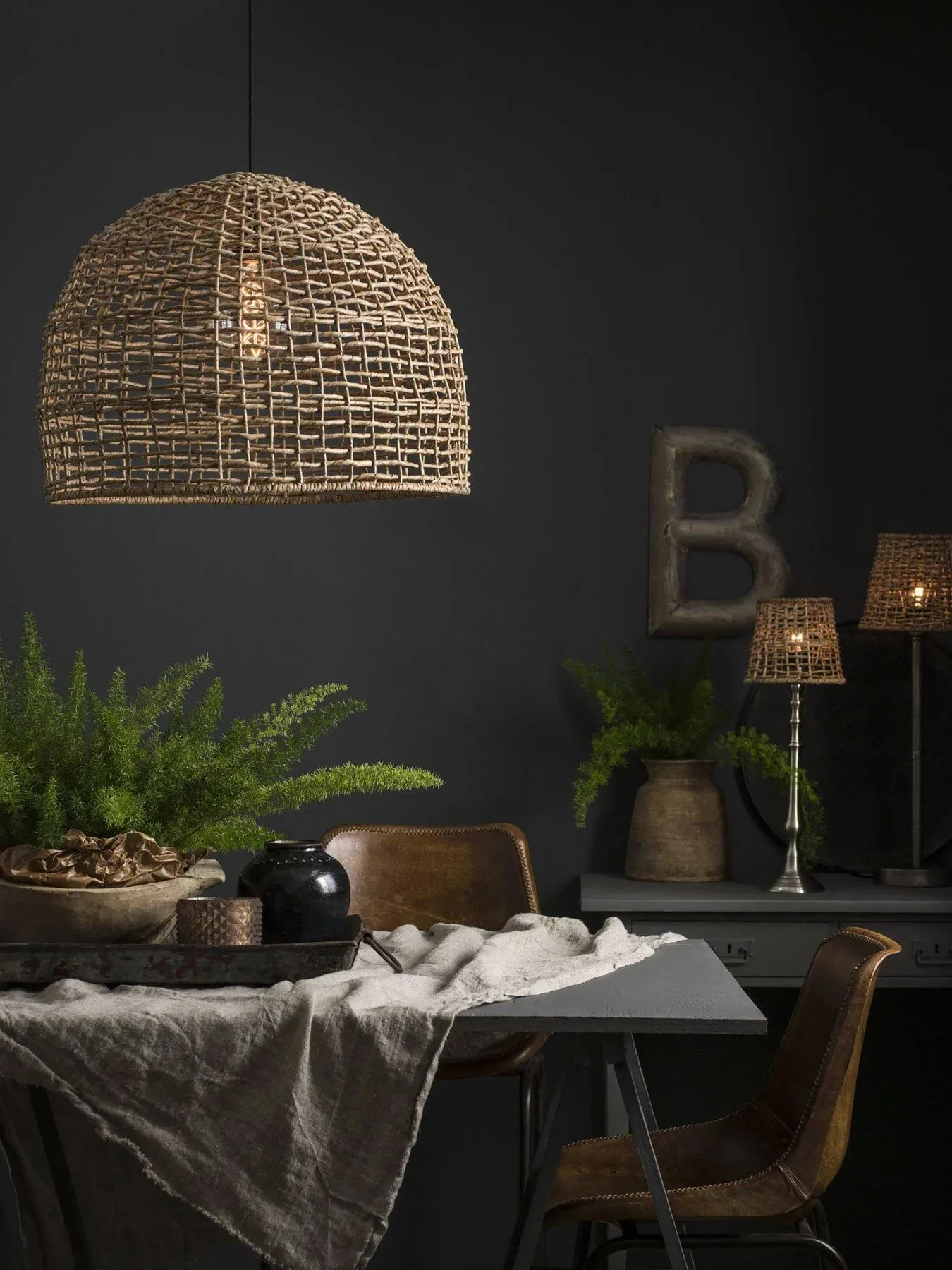 Cebu taklampe, Natur, Ø46 cm PR Home