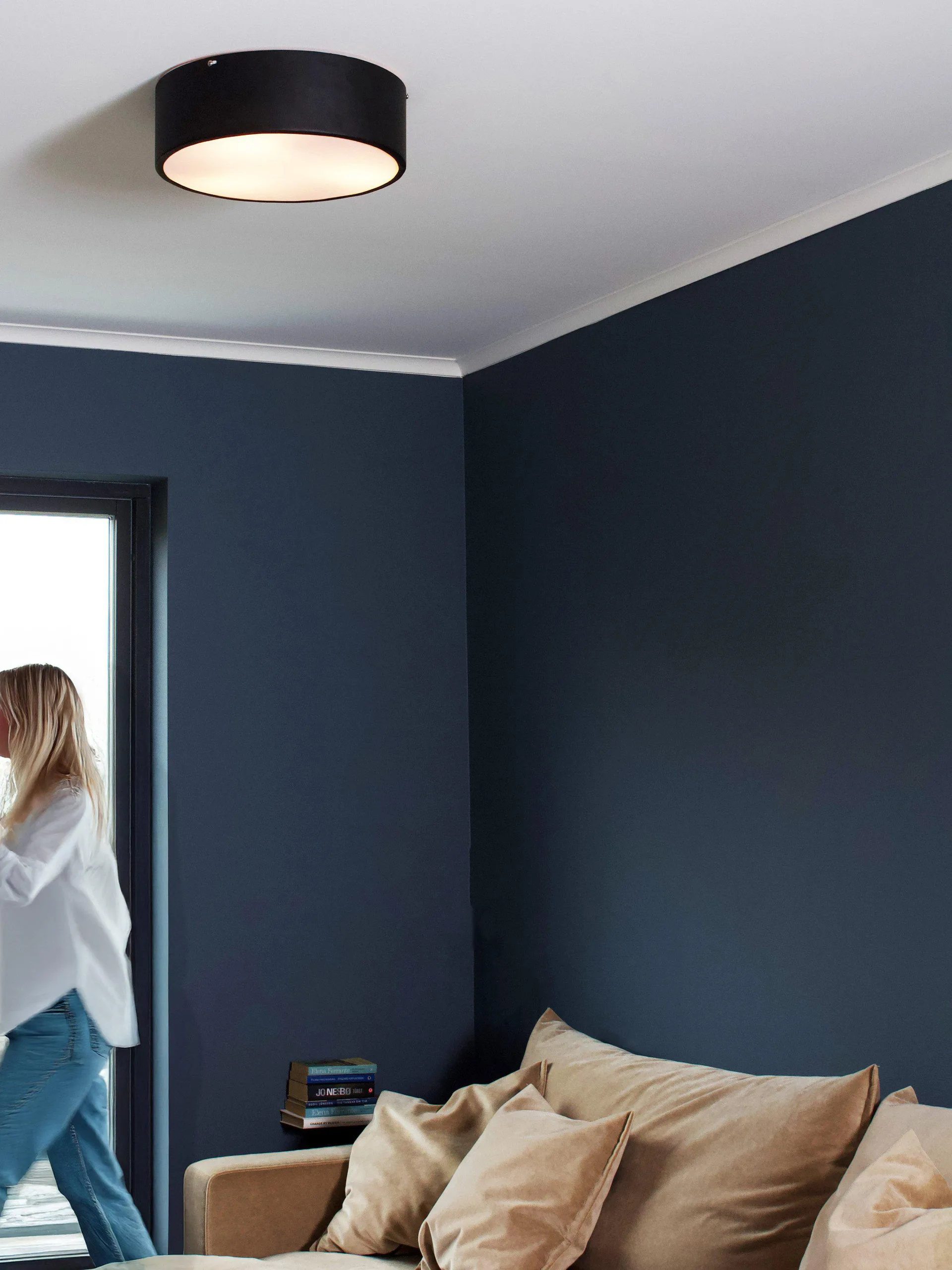 Colmar plafond, Svart, Ø41x13 cm PR Home