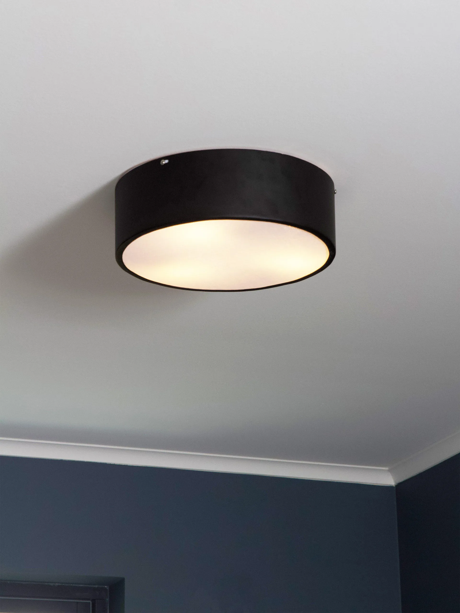 Colmar plafond, Svart, Ø41x13 cm PR Home
