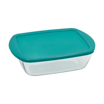 Cook & Store rektangulært fat med lokk glass - 28x20x8 cm - Pyrex