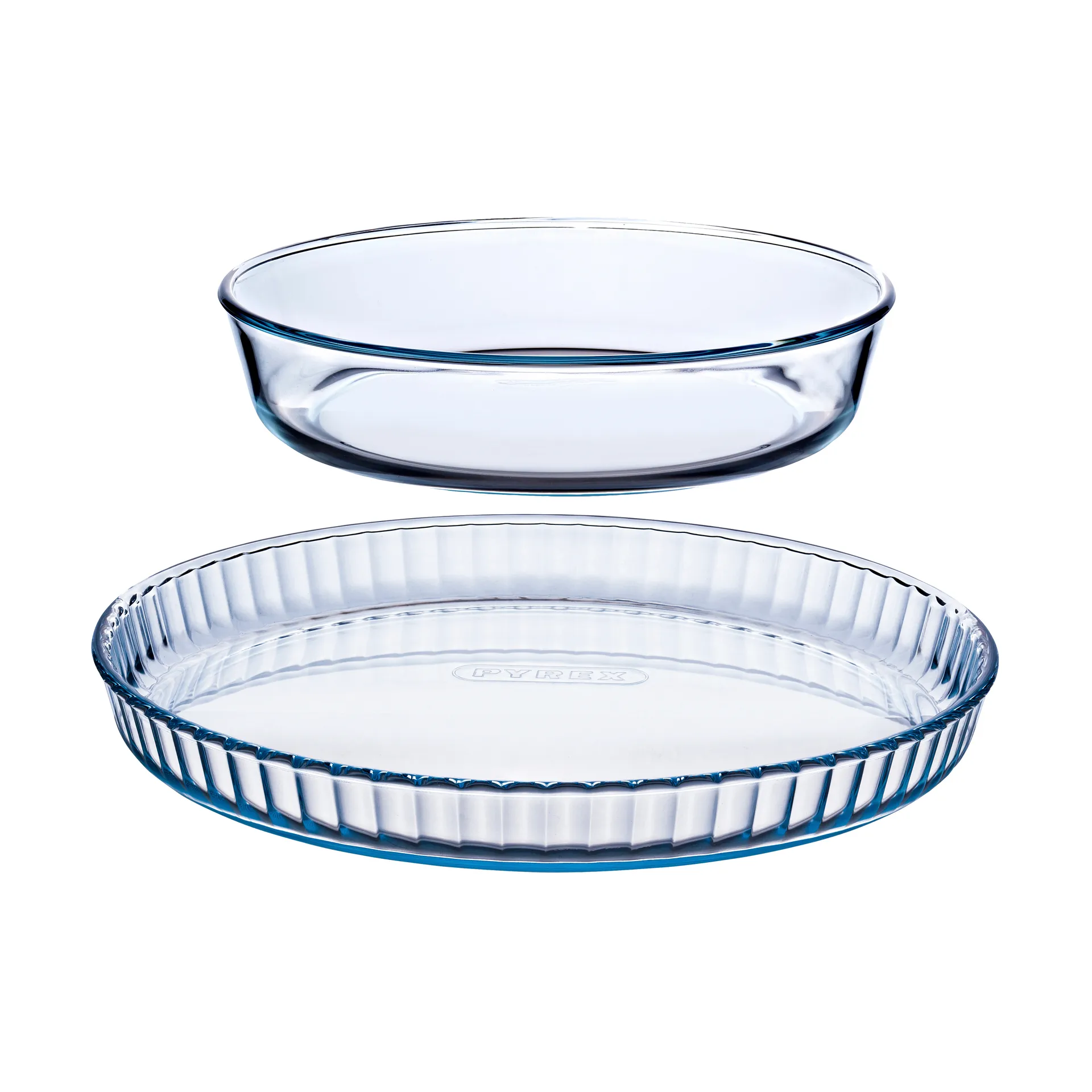 Iconic paiformsett borosilikatglass, 2 deler Pyrex