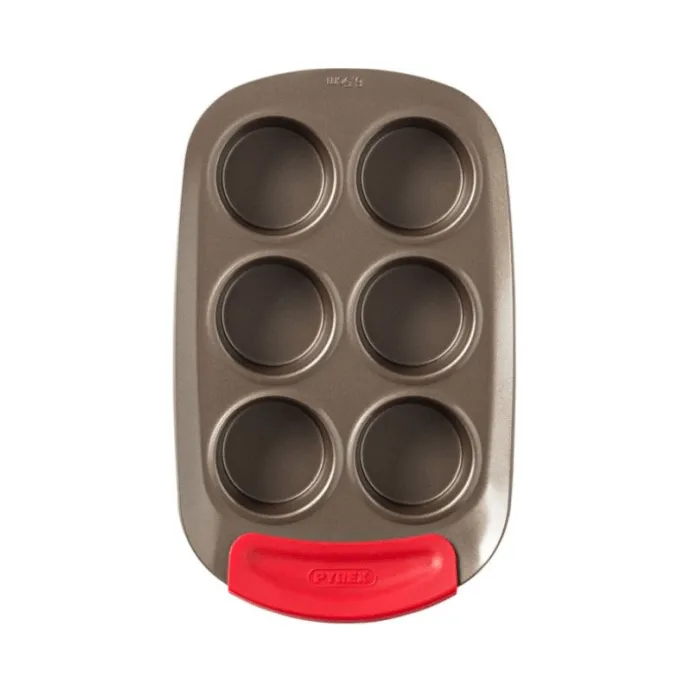 Pyrex Asimetria muffinsform, Silikon, rektangulær, 6 muffins Pyrex
