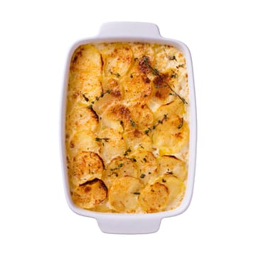 Pyrex rektangulært fat keramikk hvit - 35x25 cm - Pyrex