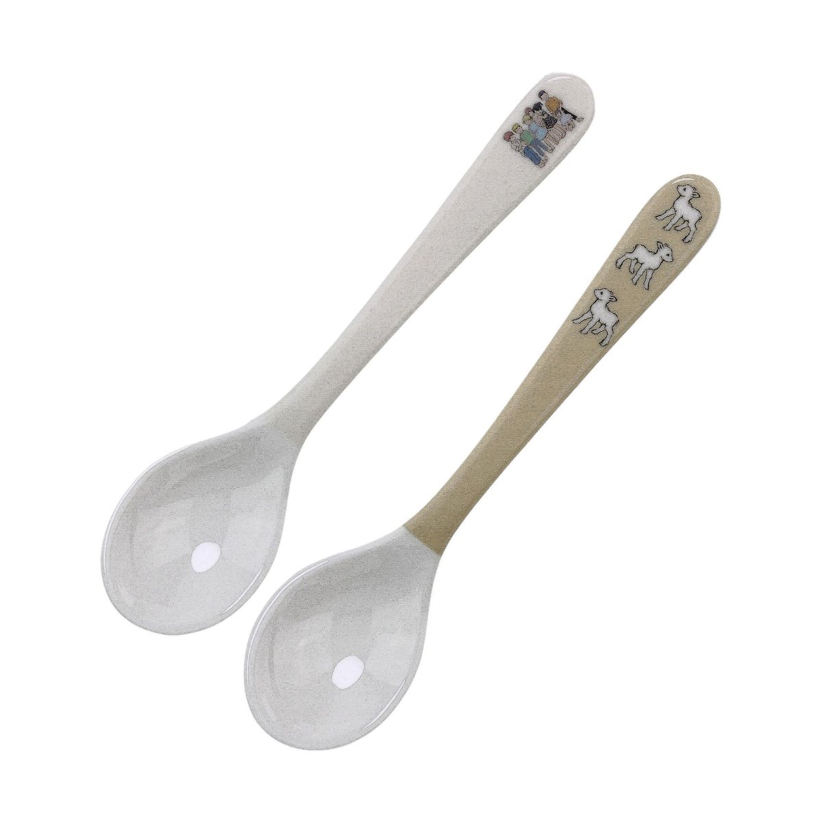 Rätt Start Barna i Bakkebygrenda skje 2-pk Beige-hvit