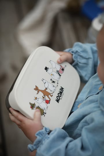 Mumin Familie matboks metall 13x17 cm - Beige - Rätt Start