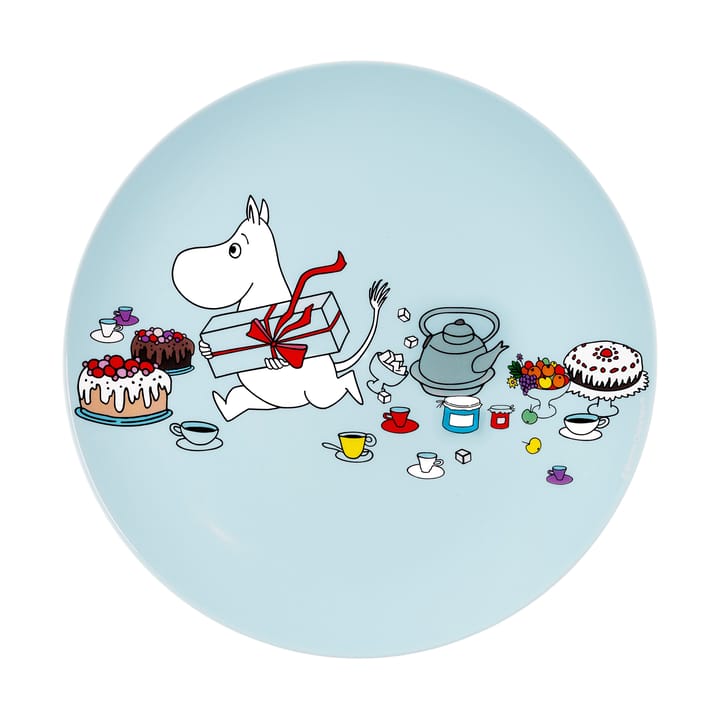 Mumin Picknick flat tallerken Ø19,5 cm - Lyseblå - Rätt Start