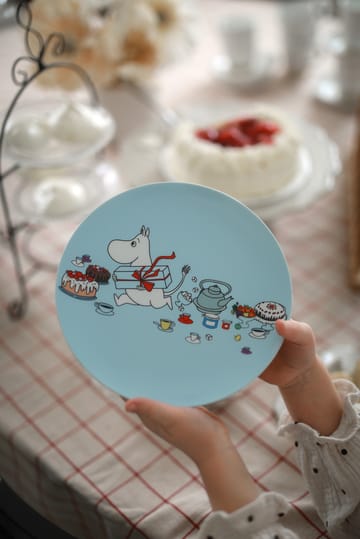 Mumin Picknick flat tallerken Ø19,5 cm - Lyseblå - Rätt Start