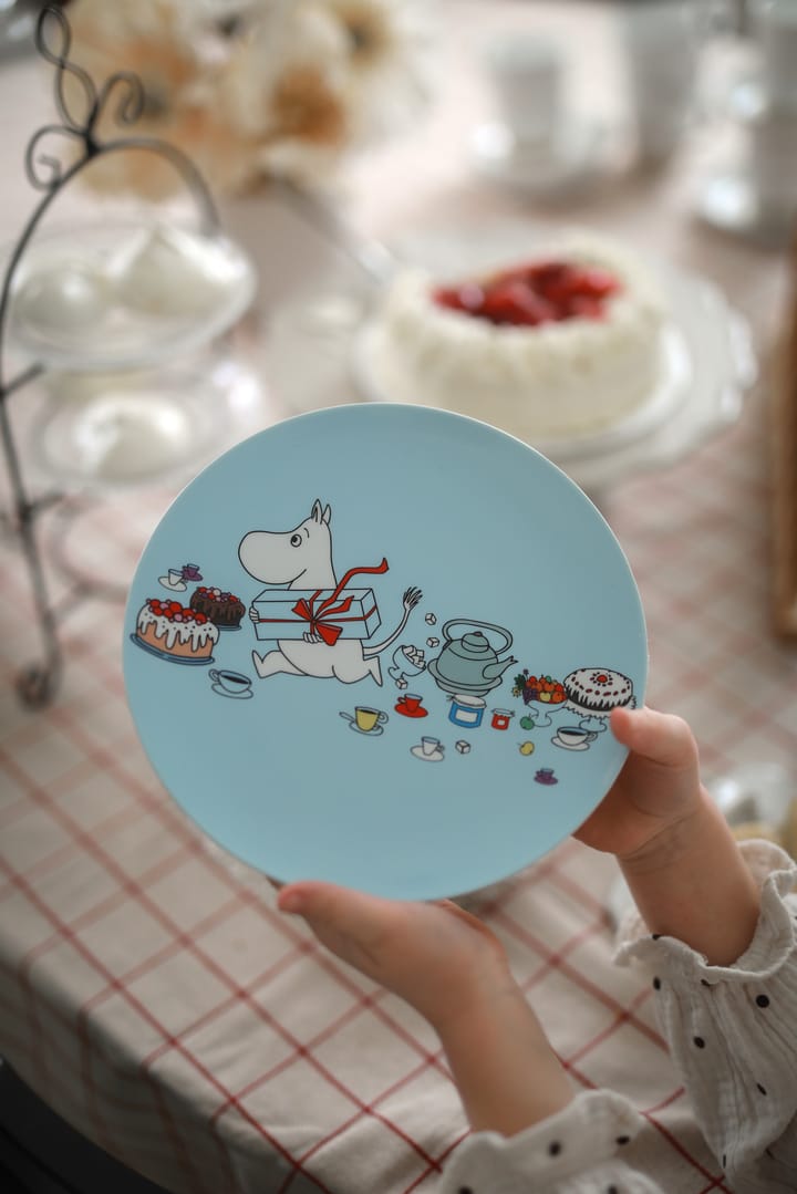 Mumin Picknick flat tallerken Ø19,5 cm, Lyseblå Rätt Start