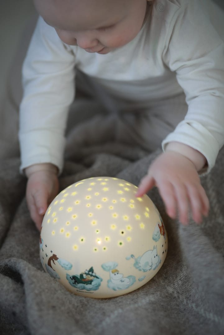 Mummitrollet nattlampe med stjernehimmel og musikk, Gul Rätt Start
