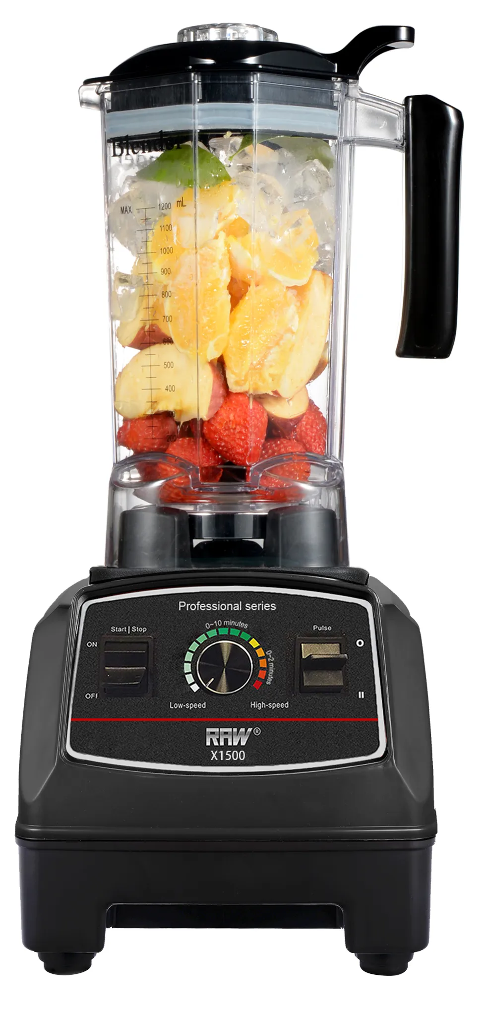 Blender X 1500 2,0HP 1,2 L, Svart Raw