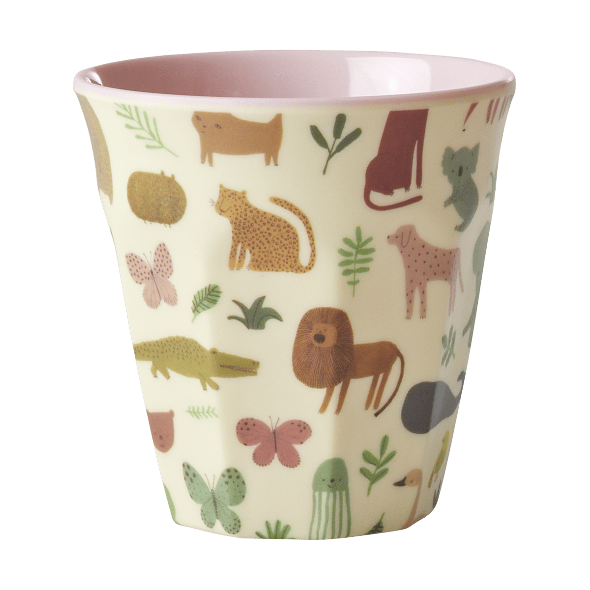 RICE Rice barnekopp melamin Sweet Jungle Print-Soft Pink