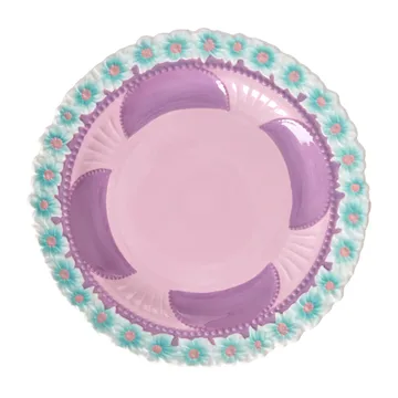 Rice Embossed Flower keramikktallerken Ø 25,5 cm - Lavender - RICE