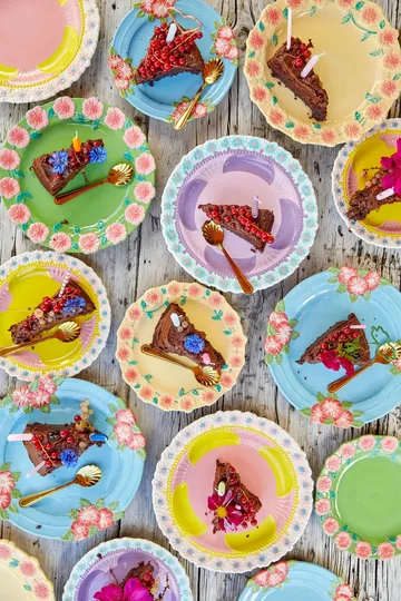 Rice Embossed Flower keramikktallerken Ø 25,5 cm - Lavender - RICE