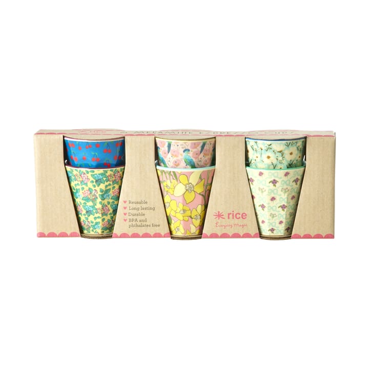 Rice espressokopp melamin 8 cl 6-pk - Show youre true colors - RICE