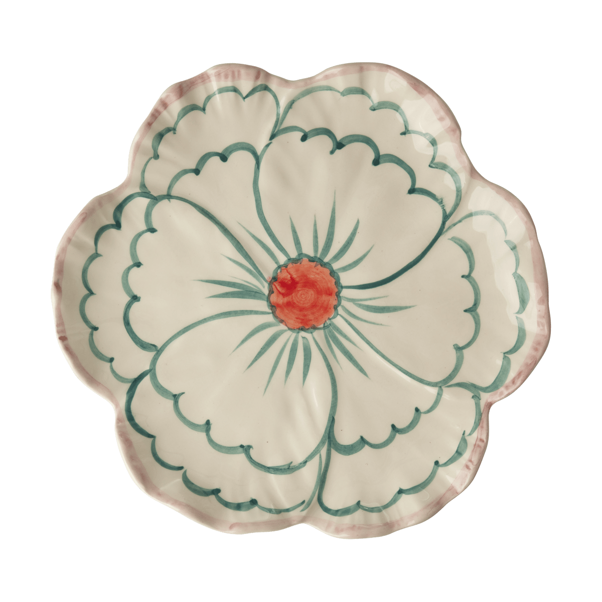 RICE Rice Flower tallerken Ø19,5 cm Pink border